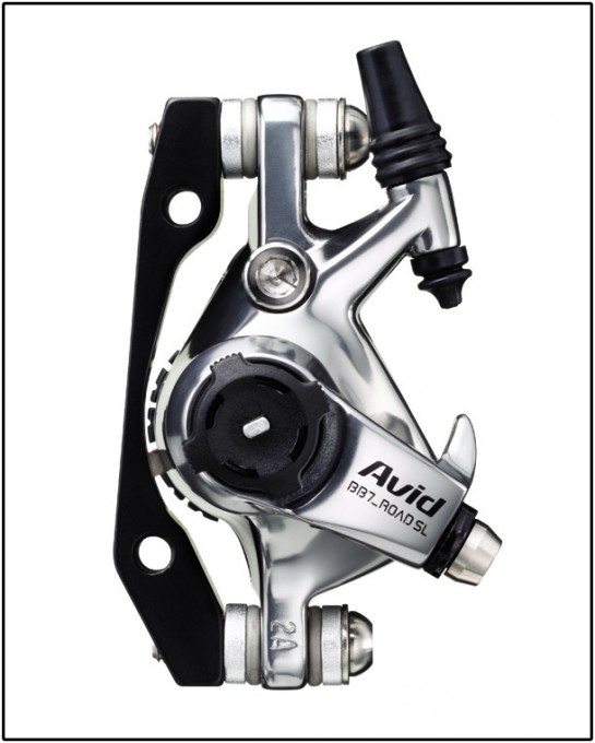 AVID BB7 - MTB - S - BLACK ANO - 200MM HS1 ROTOR (FRONT OR REAR-INCLUDES IS BRACKETS STAINLESS