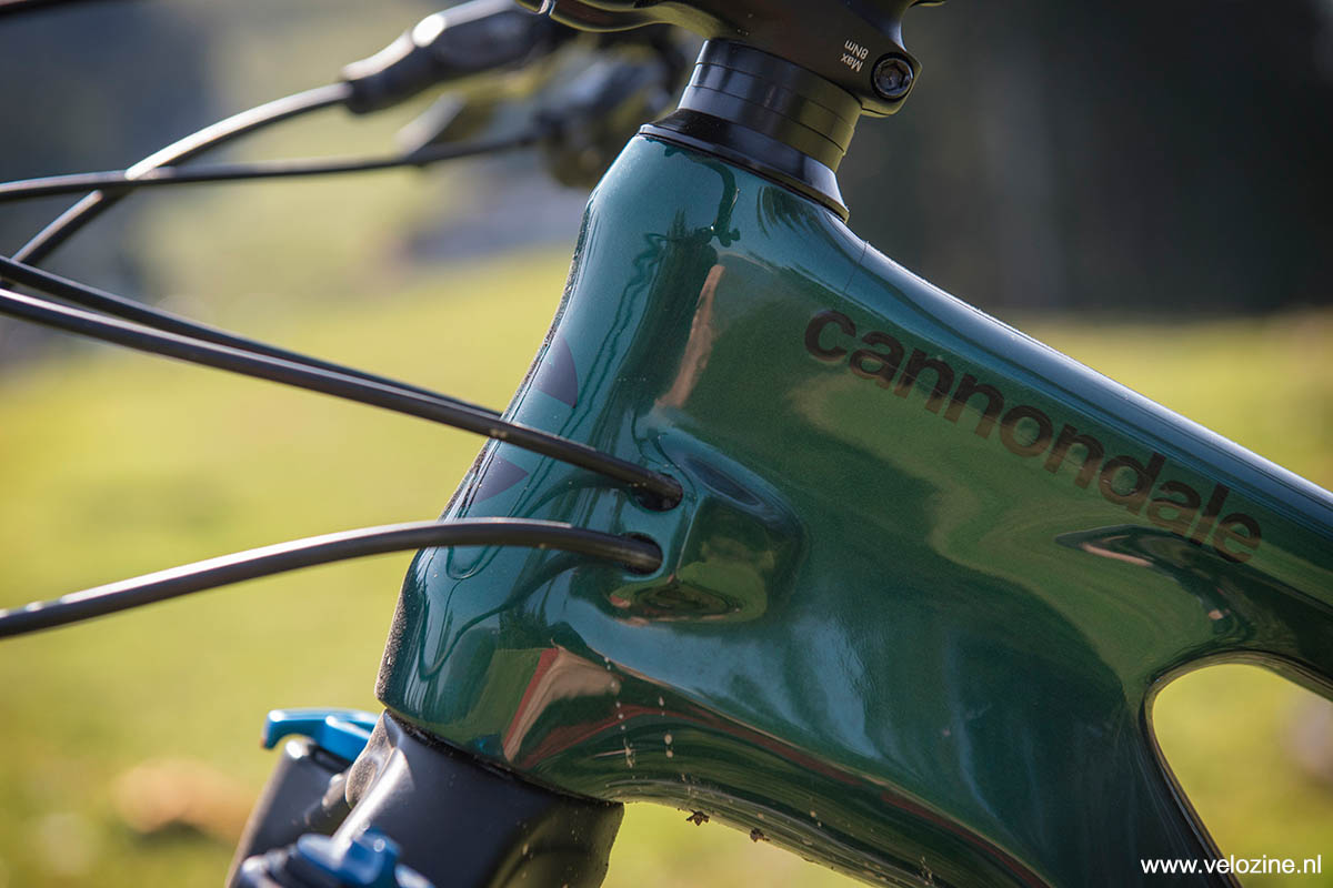 Cannondale Habit Carbon 3 Trailbike –… en bij de balhoofdbuis.