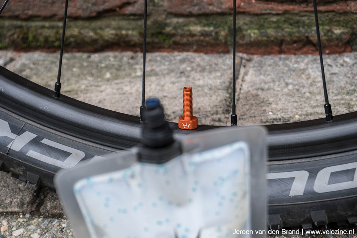 Peatys ventiel en pouch passen op elkaar