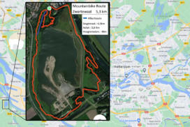 Overzichtskaart Mountainbikeroute Zwartewaal