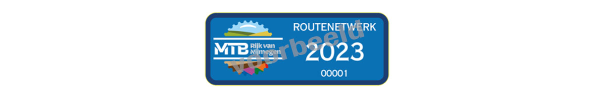 Rijk van Nijmegen mountainbikeroute, mountainbikeroutenetwerk vignet 2023