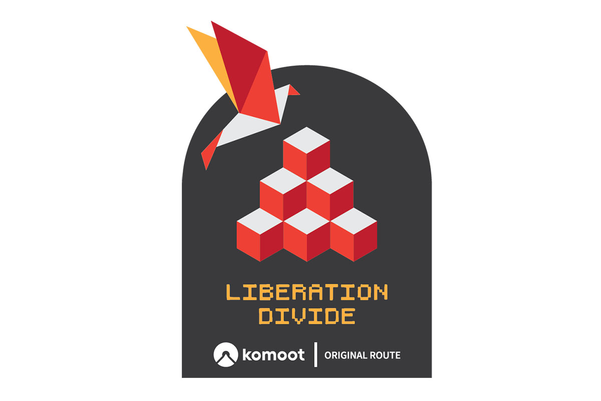 Komoot Liberation Divide gravelroute patch