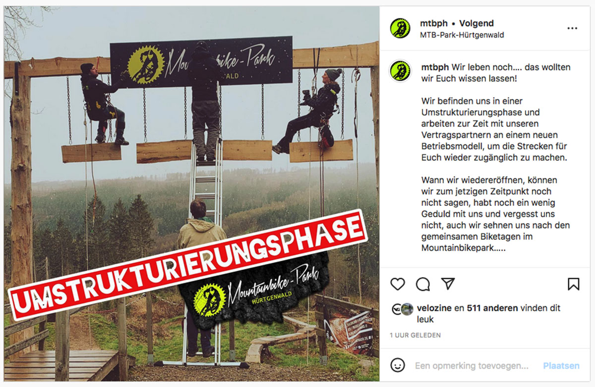 Bikepark Hürtgenwald krijgt nieuw leven ingeblazen 