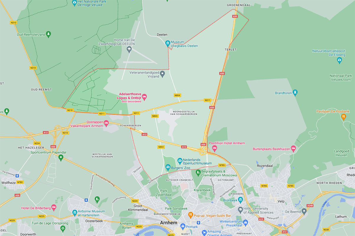 Afsluiting bospaden voor fietsers in gebied Schaarsbergen / Arnhem