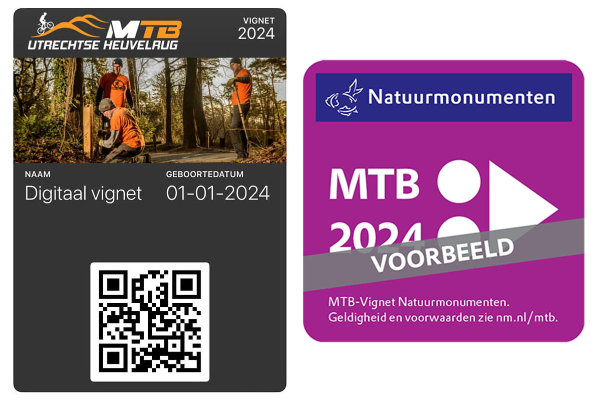 Mountainbikevignetten 2024 – MTB Vignet Utrechtse Heuvelrug – MTB Vergunning Natuurmonumenten 2024 digitaal