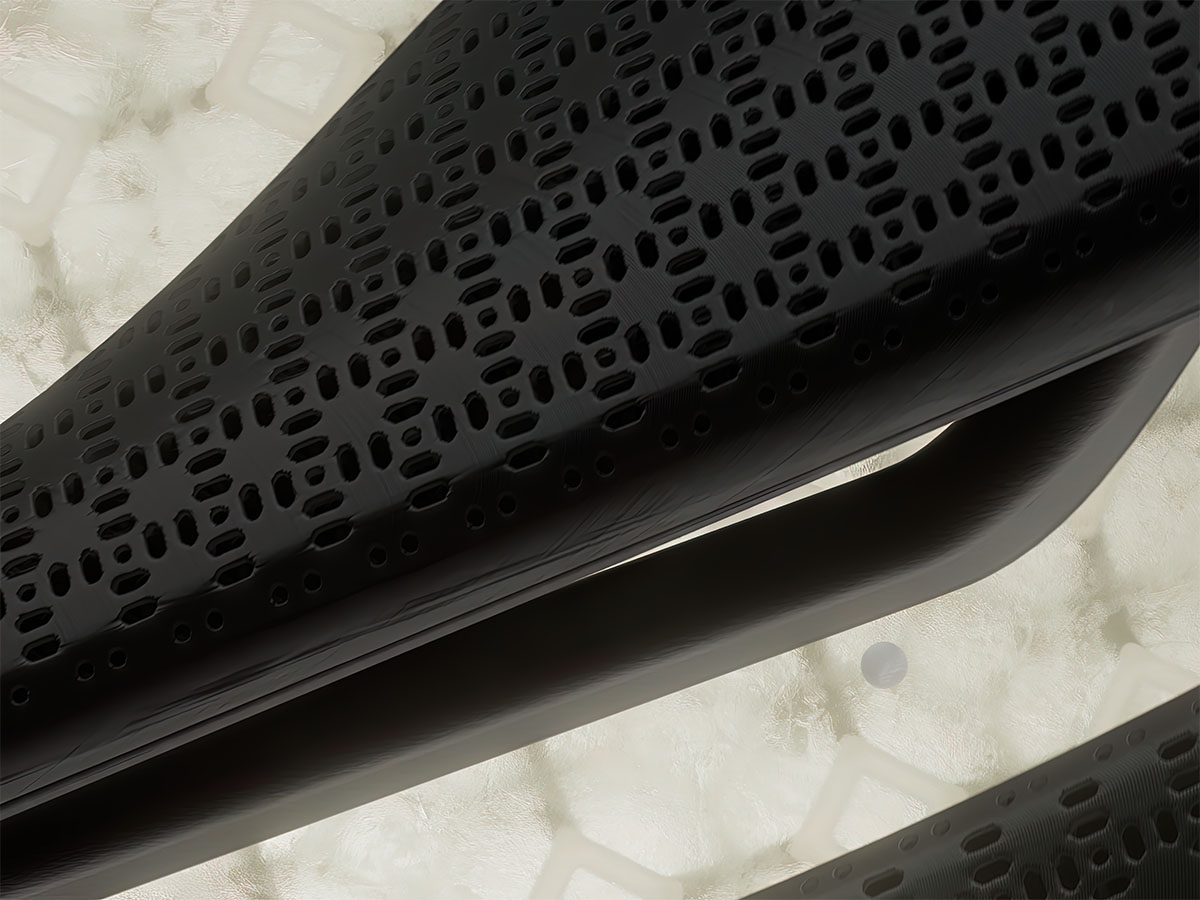 Detail rasterstructuur Trek Aeolus Airloom 3D geprint zadel