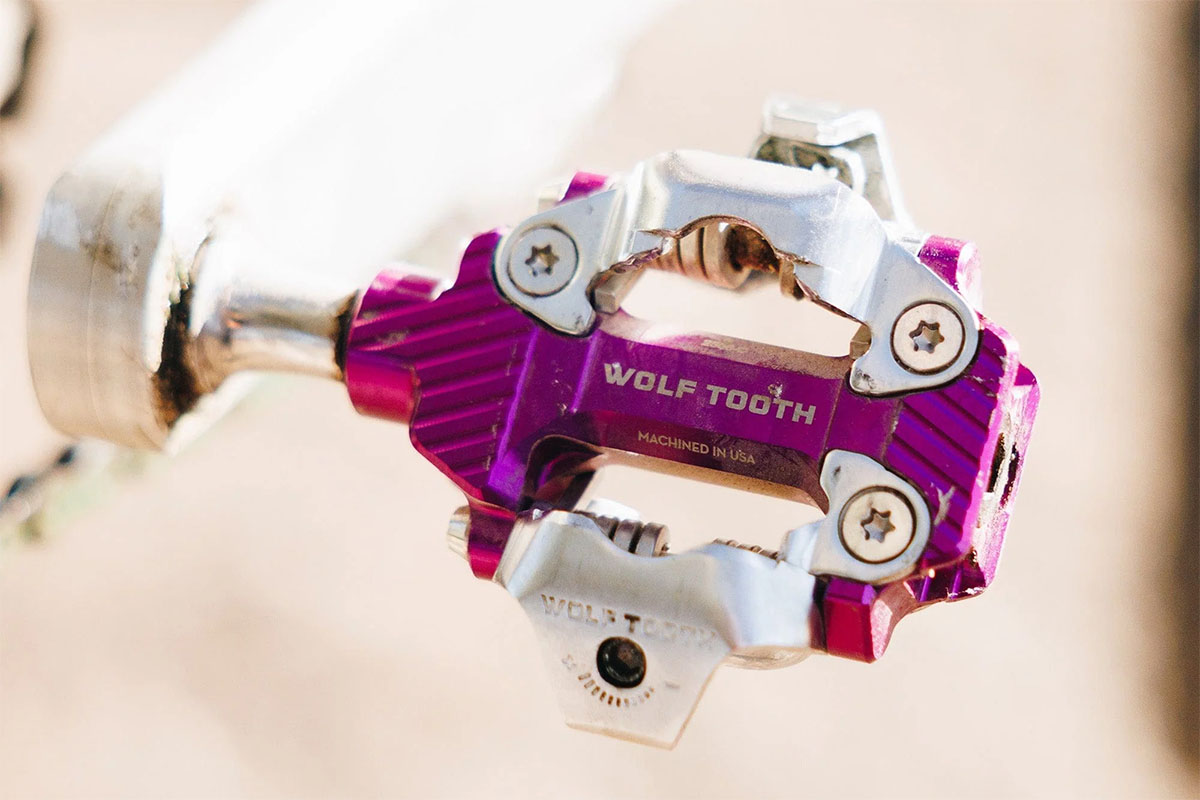 Wolf Tooth SPD-klikpedalen Shimano compatibel pedalen met kliksysteem en aanpasbare q-factor