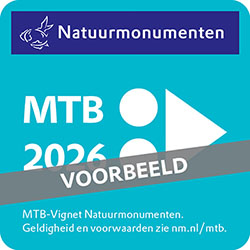 Mtb vignet mountainbikeroute natuurmonumenten 2026 sticker
