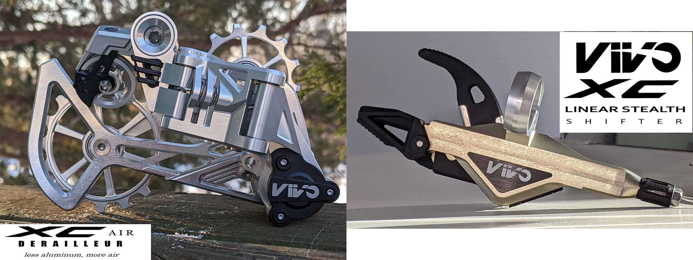 Vivo XC Air derailleur en XC Linear Stealth shifter schakelaar 12-speed John Calendrille