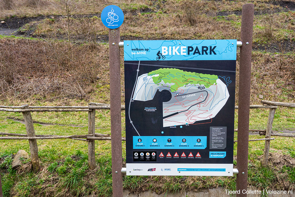 Be-Mine Bikepark Beringen informatiebord
