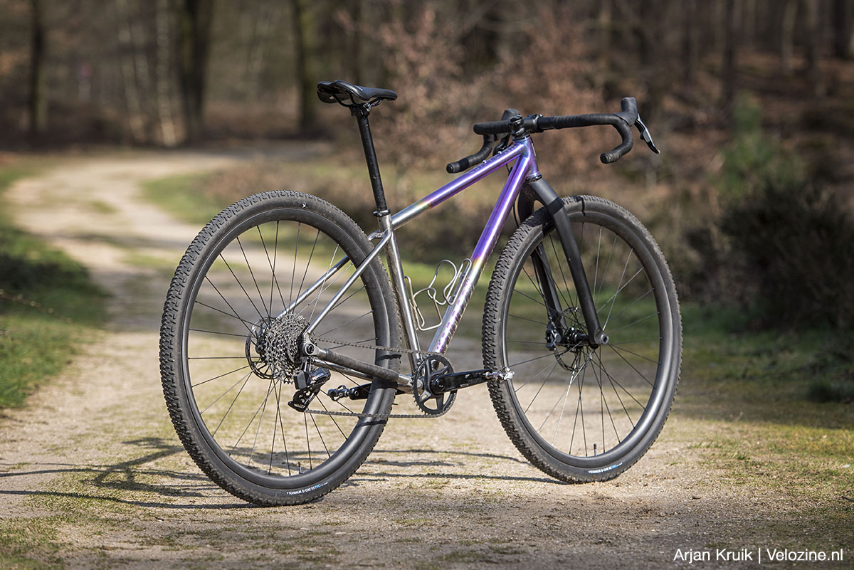 Unpaved Vedder 32 inch gravelbike prototype titanium frame