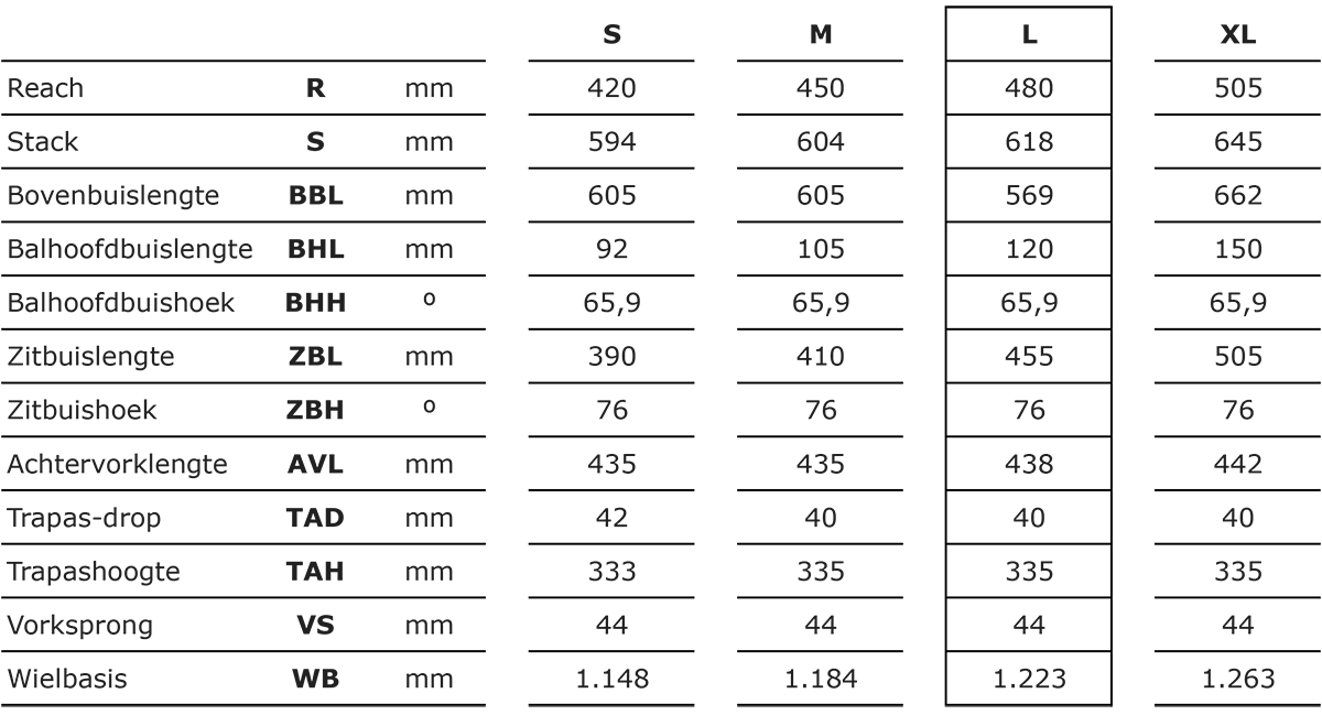 Specialized S-Works Epic 9 Geometrie