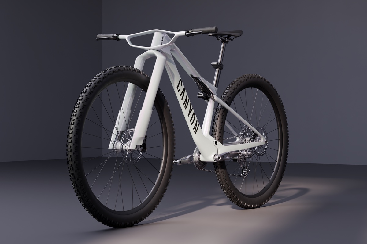 Canyon Lux Era upside-down voorvork detail
