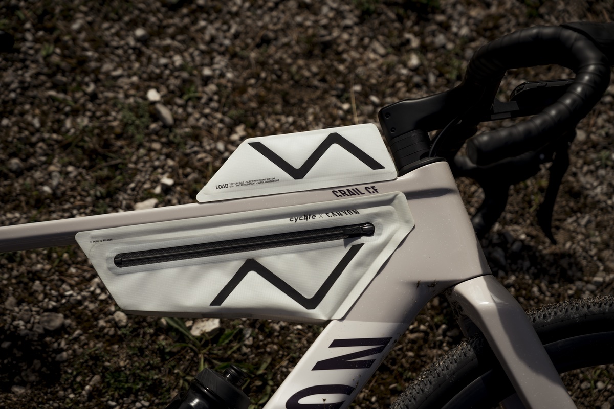 Cyclite frametassen specifiek afgestemd op elke framemaat van de Canyon Grail CF, CF SLX en CFR
